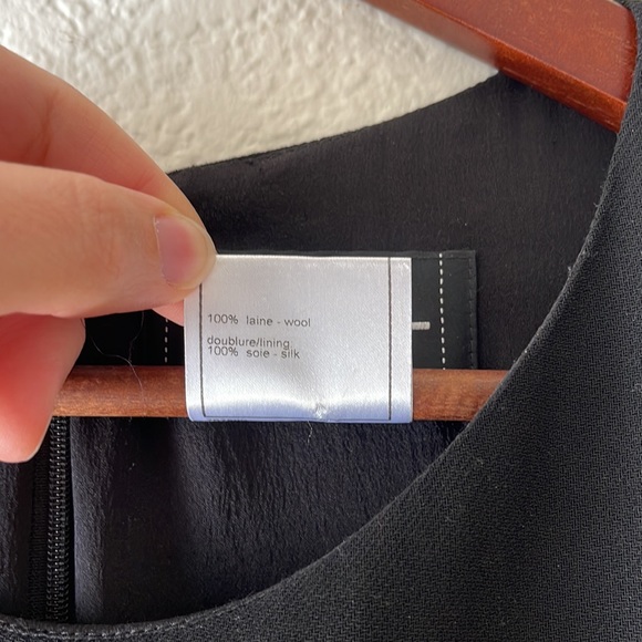 CHANEL Vintage Wool Sheath Dress, Black, L - Picture 11 of 16